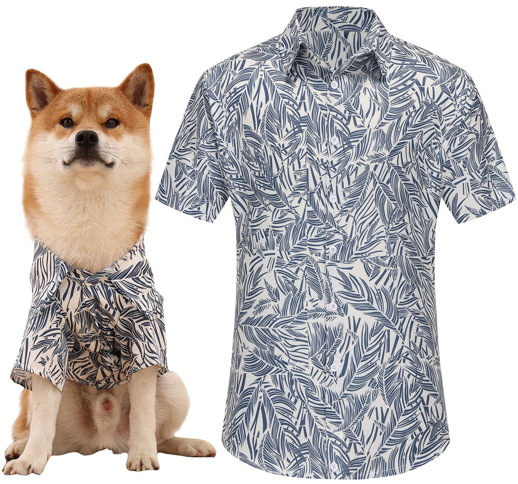 YENBOLOI Dog Hawaii Shirts Stylish Hawaiian Themed Pet and Owner Matching Apparel Owner and Pet Shirts are Sold Separately