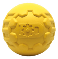 Industrial Dog Ball Rubber Chew Toy for Heavy Chewers | Yellow | USA Made | SodaPup